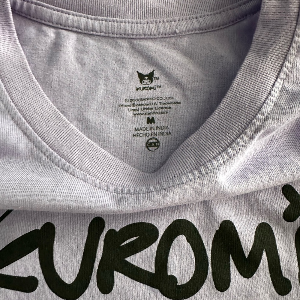 Kuromi Heart Flames By Sanrio Graphic T-shirt - Picture 3 of 4